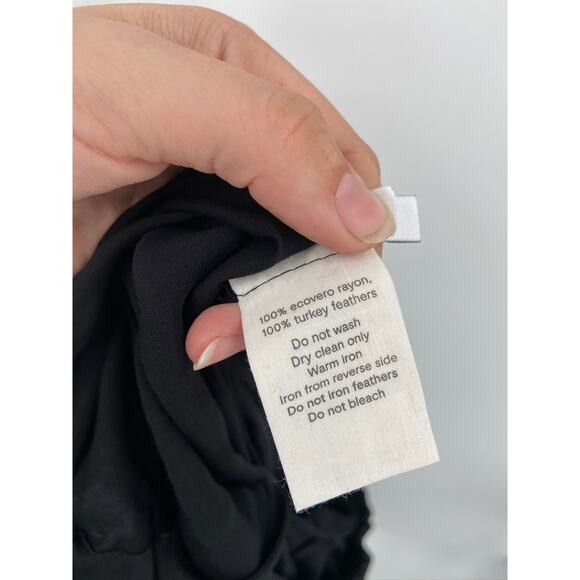 Sleeper Boudoir Black Feather-Embellished Lounge Pajama Pants - Picture 8 of 8